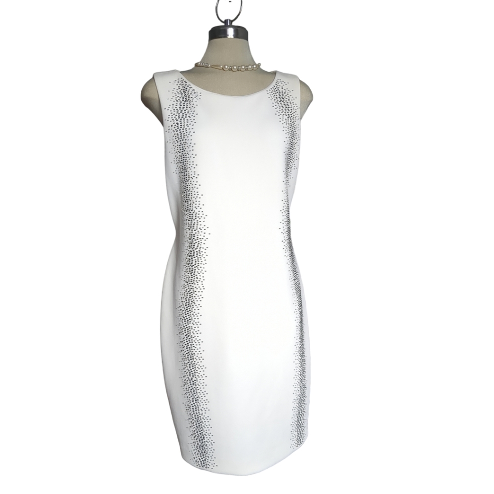 *New* Calvin Klein Ivory Embellished Luxury Dress Size 16